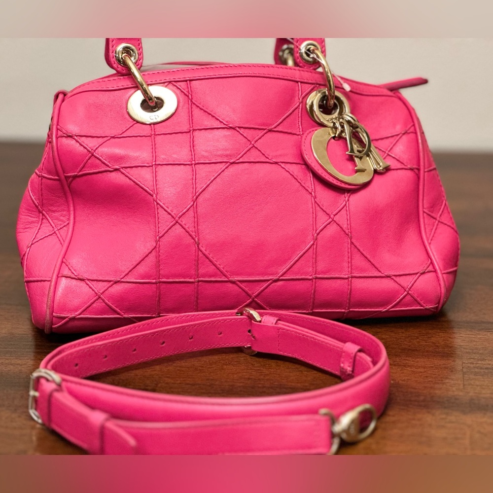 **SOLD** DIOR Cannage Polochon Granville Satchel - Picture 6 of 15